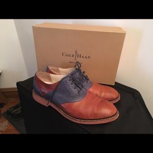 Cole Haan Men’s Air Franklin Oxfords in Tan/Blue